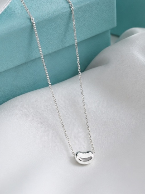 Tiffany & Co. Jewelry - Tiffany & Co Elsa Peretti 11mm Mini Bean Necklace Pendant Sterling Silver 15.75”